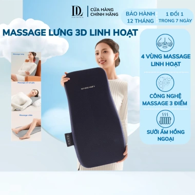 Máy Massage Lưng Cổ DELAX MSL04 Đa Điểm, Chạy Dọc Lưng, Chườm Nóng Hồng - 1.3 Triệu