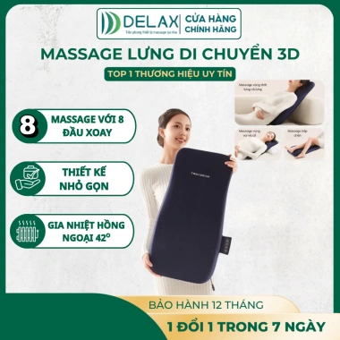 Máy Massage Lưng DELAX 3D Đa Điểm - Chườm Nóng Hồng Ngoại MSL04 1.309.000