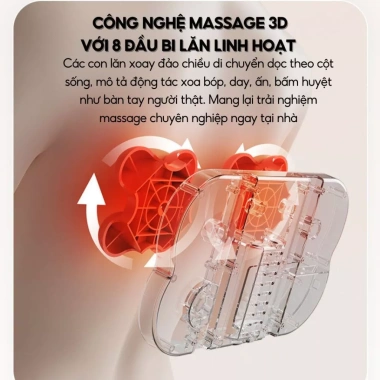 Máy Massage Lưng DELAX 3D Đa Điểm - Chườm Nóng Hồng Ngoại MSL04 1.309.000