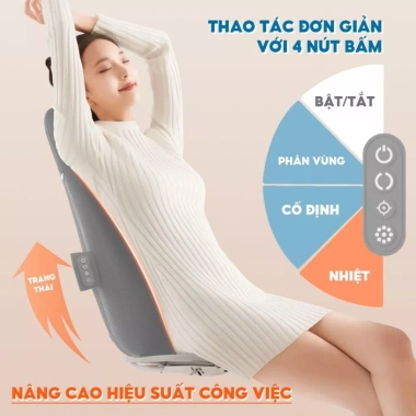 Máy Massage Lưng DELAX 3D Đa Điểm - Chườm Nóng Hồng Ngoại MSL04 1.309.000