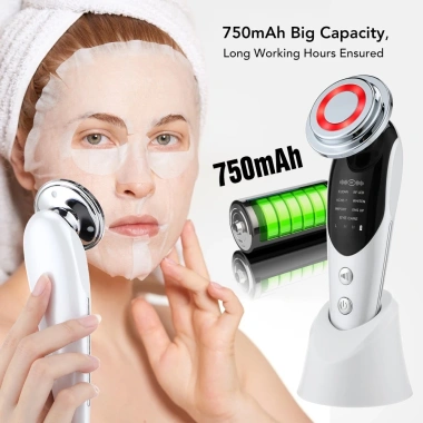 Máy massage mặt 7 trong 1 – Đẩy tinh chất làm sạch sâu, cấp ẩm, dưỡng da, săn chắc và làm mờ nếp nhăn – Giá 382.690₫