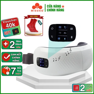 Máy massage mắt HY-01 thông minh túi khí 24 tháng bảo hành - Nhiệt, rung, Bluetooth, giảm giá 860k