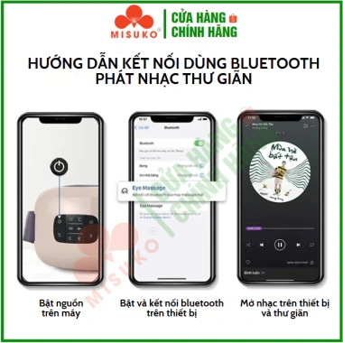 Máy massage mắt HY-01 thông minh túi khí 24 tháng bảo hành - Nhiệt, rung, Bluetooth, giảm giá 860k