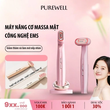 Máy massage mặt sóng siêu âm - làm mờ nếp nhăn, sáng da, giảm bọng mắt, tăng collagen, giảm giá 18% chỉ 950.000₫