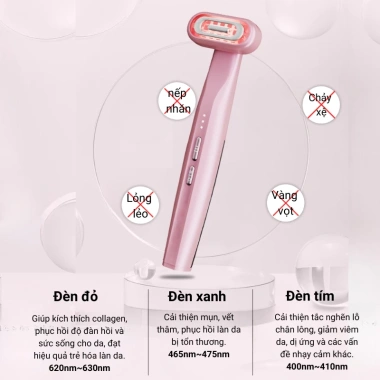 Máy massage mặt sóng siêu âm - làm mờ nếp nhăn, sáng da, giảm bọng mắt, tăng collagen, giảm giá 18% chỉ 950.000₫ 9