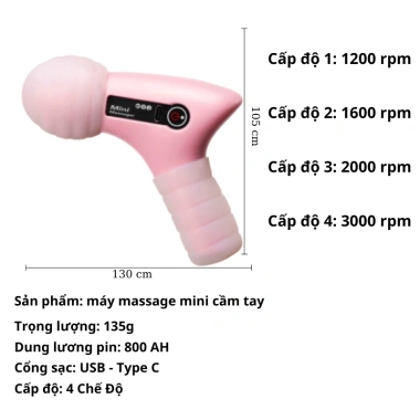 Máy massage mini cầm tay đa năng, nhỏ gọn, tiện dụng, giảm giá 20% chỉ 135k 3
