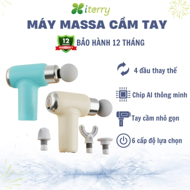 Máy massage toàn thân 4 màu 6 chế độ, cầm tay - súng massage đa năng, BH 12 tháng, 255.000đ