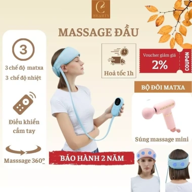 Máy massage xoa bóp đầu GB4.760 - Mát xa đầu bơm hơi giảm căng thẳng, đau đầu, giá chỉ 1,5 triệu