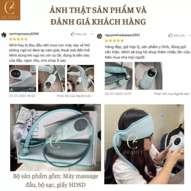 Máy massage xoa bóp đầu GB4.760 - Mát xa đầu bơm hơi giảm căng thẳng, đau đầu, giá chỉ 1,5 triệu