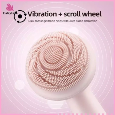 Máy mát xa bàn chải silicone sạc lại, chống nước, làm sạch da mặt hiệu quả - Giá 118.250 VND