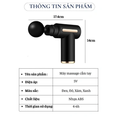 Máy Mát Xa Cầm Tay ASAKI 6 Cấp Độ Massage Toàn Thân Giảm Đau Cổ Vai Gáy Giá 199k