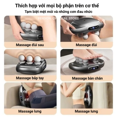 Máy mát xa cầm tay Fenson 6 đầu, 9 chế độ 9 cấp độ, toàn thân, bảo hành 24 tháng, giá 400k 4