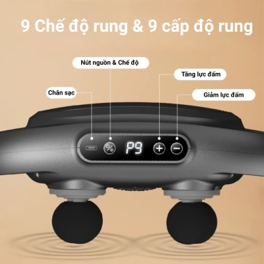 Máy mát xa cầm tay Fenson 6 đầu, 9 chế độ 9 cấp độ, toàn thân, bảo hành 24 tháng, giá 400k 9