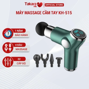 Máy mát xa cầm tay Takara KH515 4 đầu thay thế 32 cấp độ BH 12 tháng chỉ 409.000đ