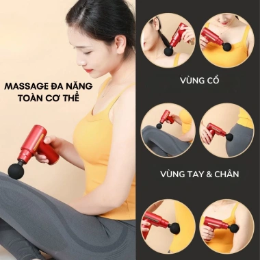 Máy Mát Xa Cổ ASAKI 4 Đầu 6 Chế Độ - Massage Cầm Tay, Sạc Tích Điện, Đấm Lưng Giảm Đau Cứng Cơ 199k