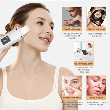 Máy Mát Xa Siêu Âm Tẩy Tế Bào Chết, Làm Sạch Sâu, Loại Bỏ Mụn Đầu Đen và Nếp Nhăn - Giá Ưu Đãi 339.570₫ 8
