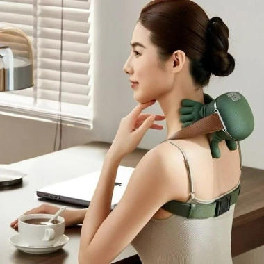 Máy Mát Xa Vai Cổ Di Động Nam Nữ - Tay Xanh Lá, Quà Tặng Thư Giãn 2