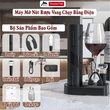 Máy mở nút chai rượu vang SIPANIC RV1 tự động, pin sạc, dễ dùng - Giá 379.000₫