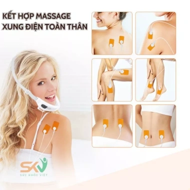 Máy nâng cơ mặt V‑Face ôm trọn khuôn mặt, xóa nọng cằm, mát xa ánh sáng EMS giảm giá 21% chỉ 850.000₫