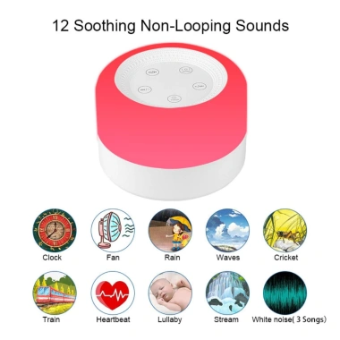 Máy nghe tiếng ồn trắng M1 pin 2.000mAh, phím cảm ứng, giúp bé ngủ sâu, giá 390.000₫