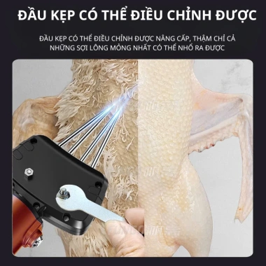 Máy nhổ lông vịt 4 kẹp HATACHI 250W chạy pin & điện 8‑10h - Giá 1,250,000₫ 4