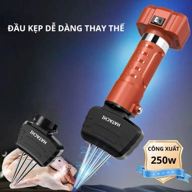 Máy nhổ lông vịt 4 kẹp HATACHI 250W chạy pin & điện 8‑10h - Giá 1,250,000₫ 6