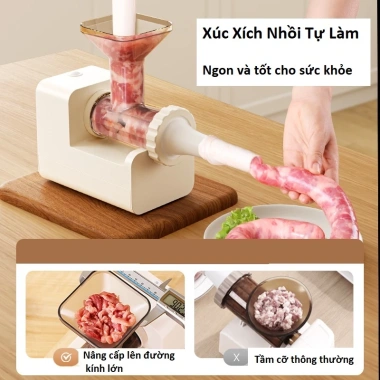 Máy nhồi đùn thịt tự động làm xúc xích - Giá ưu đãi 465.000đ, công suất mạnh, dễ sử dụng 5