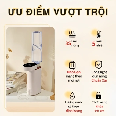 Máy nóng nước tức thời đa năng để bàn gia đình, pha sữa, pha trà, kèm túi du lịch – tiện dụng, giá 575.000₫ 4