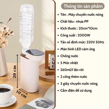 Máy nóng nước tức thời đa năng để bàn gia đình, pha sữa, pha trà, kèm túi du lịch – tiện dụng, giá 575.000₫ 10