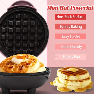 Máy Nướng Bánh Mini Hồng - Tiện Lợi, Giá 159k, Làm Bánh Nhanh Cho Mẹ và Con 8