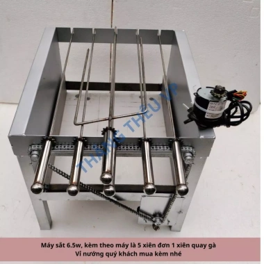Máy nướng thịt bếp than hoa ngoài trời - kèm 5 xiên inox 3 chiều, giảm giá 479k 5