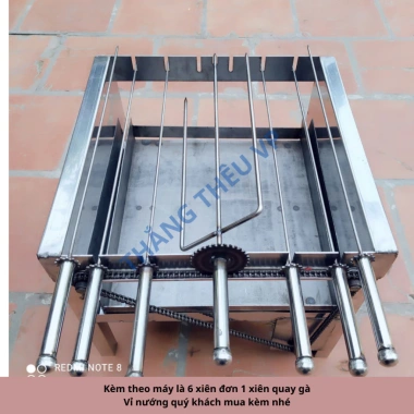 Máy nướng thịt bếp than hoa ngoài trời - kèm 5 xiên inox 3 chiều, giảm giá 479k 9