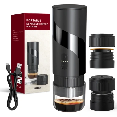 Máy pha cà phê espresso cầm tay Cliton mini, sạc lại, tiện du lịch, giá 899.000đ