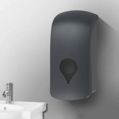 Máy phân phối xà phòng cầm tay tạo bọt RGFV, không cần khoan, hộp treo tường dung tích lớn trắng đen 8
