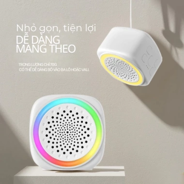 Máy phát tiếng ồn trắng Q9 - Đèn ngủ đổi màu, pin sạc 50h, bé ngủ ngon