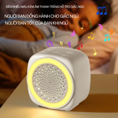 Máy phát tiếng ồn trắng Q9 - Đèn ngủ đổi màu, pin sạc 50h, bé ngủ ngon
