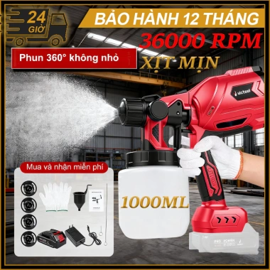 Máy phun sơn cầm tay Victool 21V 1.000ml 3 chế độ - Bảo hành, giảm còn 590.000đ