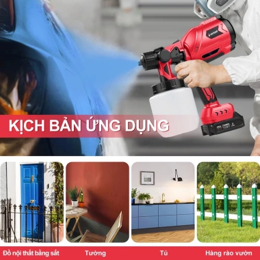 Máy phun sơn cầm tay Victool 21V 1.000ml 3 chế độ - Bảo hành, giảm còn 590.000đ 3 Máy phun sơn cầm tay Victool 21V 1.000ml 3 chế độ - Bảo hành, giảm còn 590.000đ 3