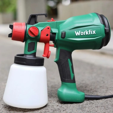 Máy phun sơn điện WORKFIX WF‑SPS800 600W 800ml 3 kiểu phun kèm 3 béc - Giá 624.000₫ 3