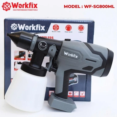 Máy phun sơn pin WORKFIX WF‑SG800ML 2 kiểu phun, bình 800ml, chân pin phổ thông – Giá chỉ 584.000 VND 7