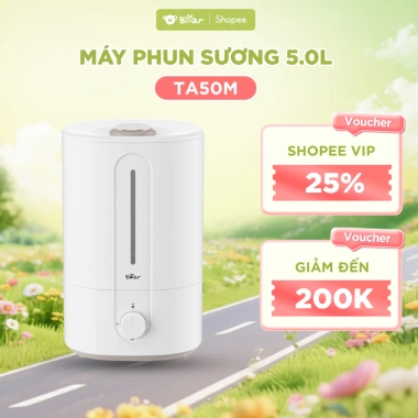 Máy Phun Sương Bear SB-TA50M 5L - Tạo ẩm, làm mát không khí, lọc ion bạc kháng bệnh, giá ưu đãi 784.000 VND