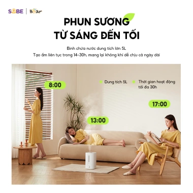 Máy Phun Sương Bear SB-TA50M 5L - Tạo ẩm, làm mát không khí, lọc ion bạc kháng bệnh, giá ưu đãi 784.000 VND 5 Máy Phun Sương Bear SB-TA50M 5L - Tạo ẩm, làm mát không khí, lọc ion bạc kháng bệnh, giá ưu đãi 784.000 VND 5