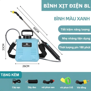Máy phun tưới cây điện cầm tay 5L/8L – Bình xịt thuốc, giảm giá 170k 2