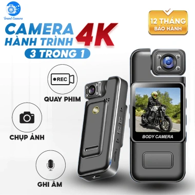 Máy quay phim 4K HOÀ TỐC 2H - Màn hình sắc nét, kết nối điện thoại, app riêng, ghi âm, quay ban - giá ưu đãi 771k