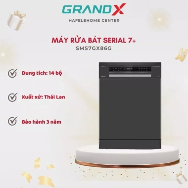 Máy rửa bát GrandX SMS7GX86G Series 7 – Rửa sạch, sấy khô, tiết kiệm nước, giá tốt