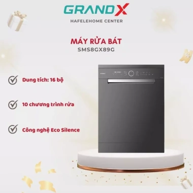 Máy rửa bát GrandX SMS8GX89G - Rửa nhanh, tiết kiệm nước, còn 19.014.884 VND