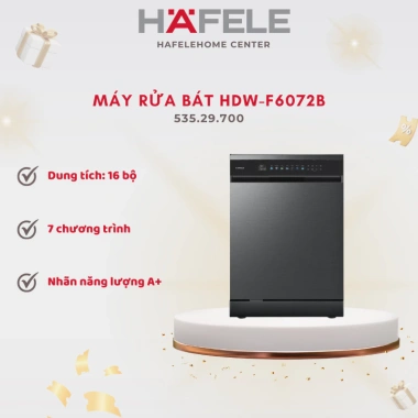 Máy rửa bát Hafele HDW-F6.072B 535.29.700 - 3 năm bảo hành, giá chỉ 18.070.300đ