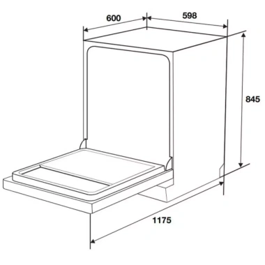 Máy rửa bát Hafele HDW-F6.072B 535.29.700 - 3 năm bảo hành, giá chỉ 18.070.300đ 4
