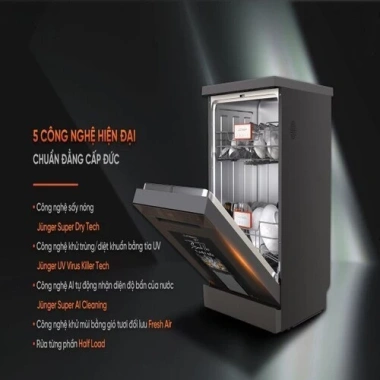 Máy rửa bát JUNGER DWJ-143 độc lập - rửa nhanh, tiết kiệm nước, giảm giá 27% 2