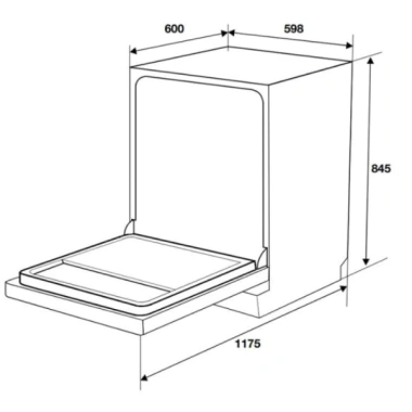 Máy rửa chân độc lập Hafele HDW-F6.051S - Công nghệ hiện đại, 8 chương trình rửa, an toàn trẻ em, giá ưu đãi 13.6 triệu